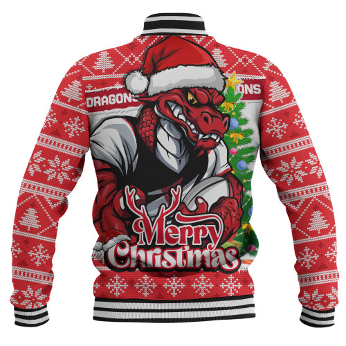 St. George Illawarra Dragons Baseball Jacket Merry Christmas Game Day Knit Style Team Edition