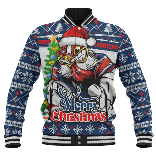 Sydney Roosters Baseball Jacket Merry Christmas Game Day Knit Style Team Edition