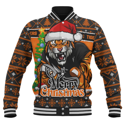 Wests Tigers Baseball Jacket Merry Christmas Game Day Knit Style Team Edition