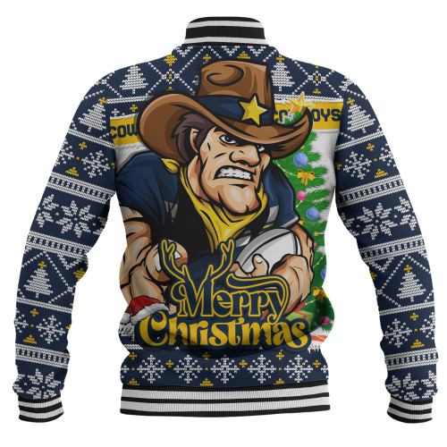North Queensland Cowboys Baseball Jacket Merry Christmas Game Day Knit Style Team Edition