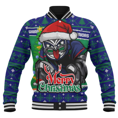 New Zealand Warriors Baseball Jacket Merry Christmas Game Day Knit Style Team Edition
