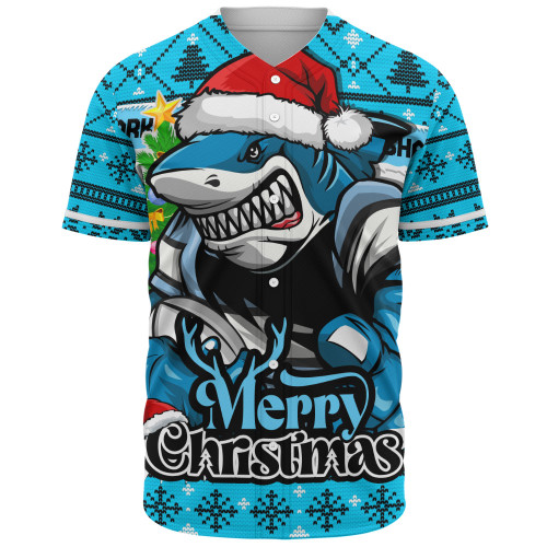 Cronulla-Sutherland Sharks Baseball Shirt Merry Christmas Game Day Knit Style Team Edition