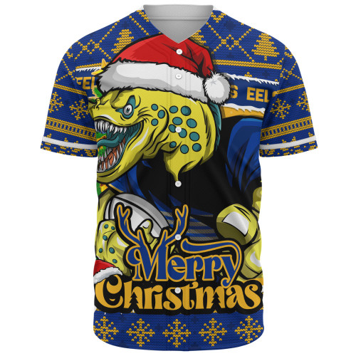 Parramatta Eels Baseball Shirt Merry Christmas Game Day Knit Style Team Edition