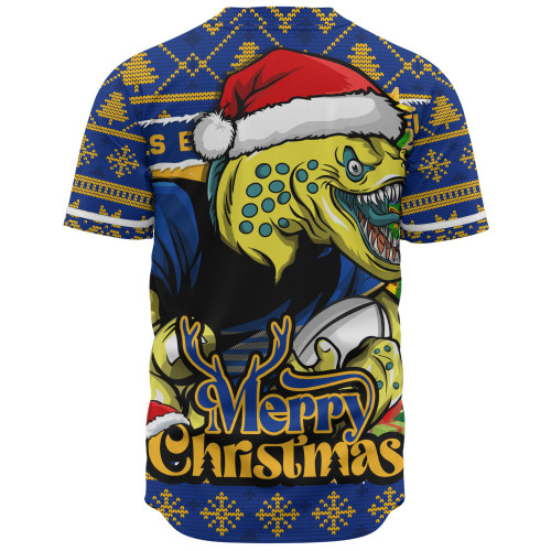 Parramatta Eels Baseball Shirt Merry Christmas Game Day Knit Style Team Edition