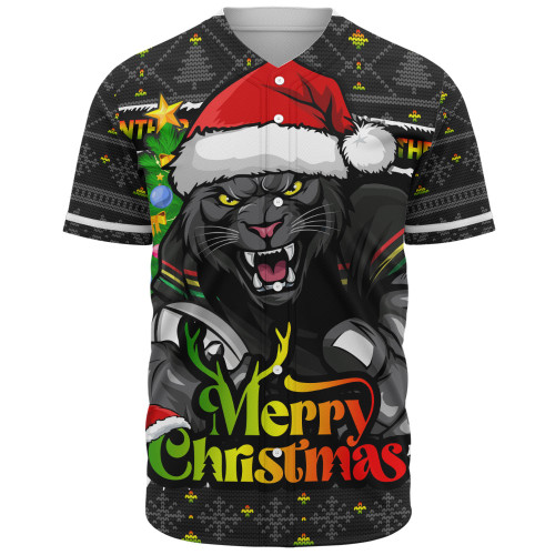 Penrith Panthers Baseball Shirt Merry Christmas Game Day Knit Style Team Edition