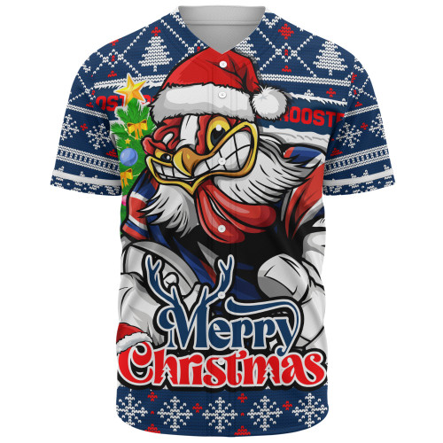 Sydney Roosters Baseball Shirt Merry Christmas Game Day Knit Style Team Edition