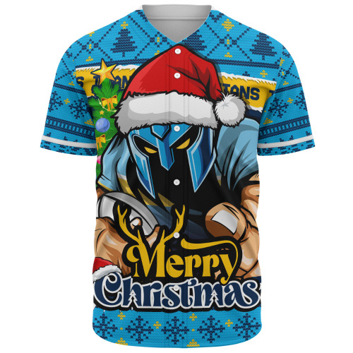 Gold Coast Titans Baseball Shirt Merry Christmas Game Day Knit Style Team Edition