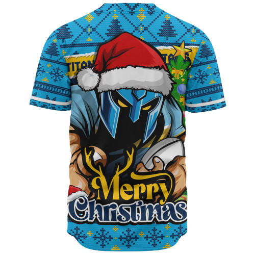 Gold Coast Titans Baseball Shirt Merry Christmas Game Day Knit Style Team Edition