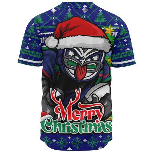 New Zealand Warriors Baseball Shirt Merry Christmas Game Day Knit Style Team Edition