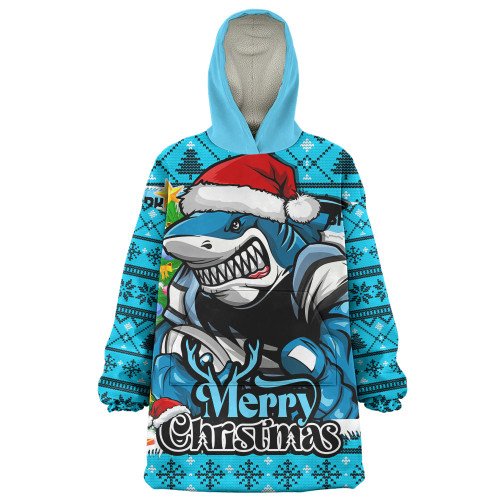 Cronulla-Sutherland Sharks Snug Hoodie Merry Christmas Game Day Knit Style Team Edition