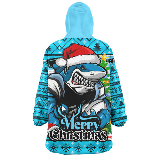 Cronulla-Sutherland Sharks Snug Hoodie Merry Christmas Game Day Knit Style Team Edition