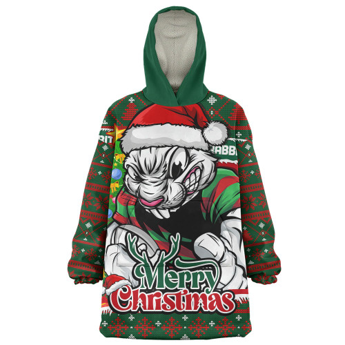 South Sydney Rabbitohs Snug Hoodie Merry Christmas Game Day Knit Style Team Edition