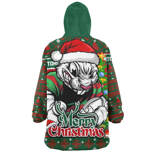 South Sydney Rabbitohs Snug Hoodie Merry Christmas Game Day Knit Style Team Edition