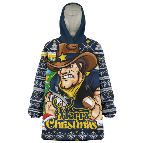 North Queensland Cowboys Snug Hoodie Merry Christmas Game Day Knit Style Team Edition