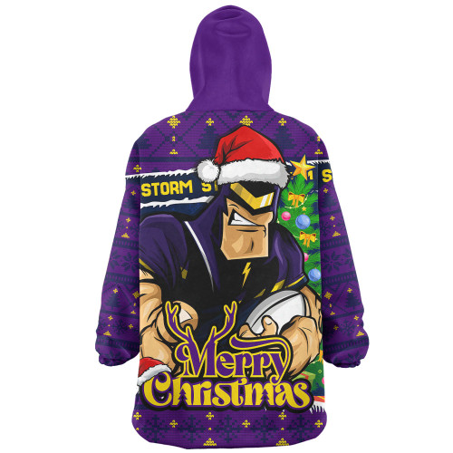Melbourne Storm Snug Hoodie Merry Christmas Game Day Knit Style Team Edition