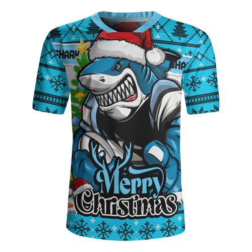 Cronulla-Sutherland Sharks Rugby Jersey Merry Christmas Game Day Knit Style Team Edition