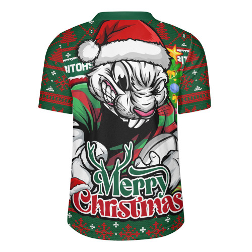 South Sydney Rabbitohs Rugby Jersey Merry Christmas Game Day Knit Style Team Edition
