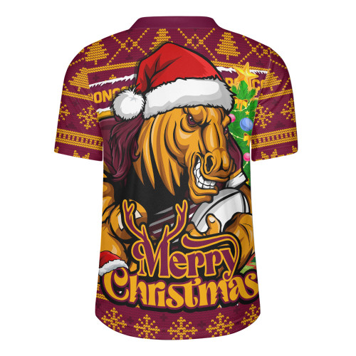 Brisbane Broncos Rugby Jersey Merry Christmas Game Day Knit Style Team Edition