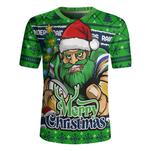 Canberra Raiders Rugby Jersey Merry Christmas Game Day Knit Style Team Edition