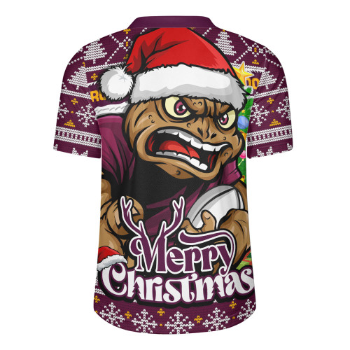 Queensland Maroons Rugby Jersey Merry Christmas Game Day Knit Style Team Edition