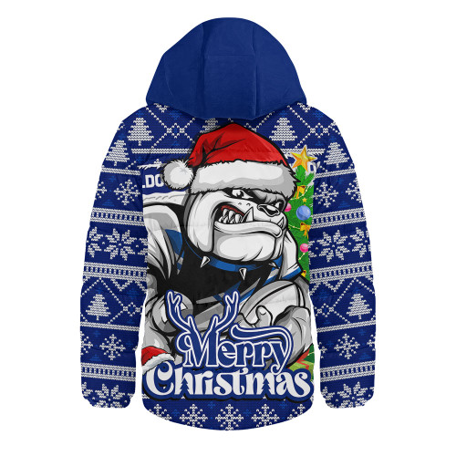Canterbury-Bankstown Bulldogs Hooded Padded Jacket Merry Christmas Game Day Knit Style Team Edition Canterbury-Bankstown Bulldogs Hooded Padded Jacket Merry Christmas Game Day Knit Style Team Edition
