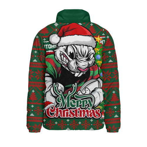 South Sydney Rabbitohs Padded Jacket Merry Christmas Game Day Knit Style Team Edition