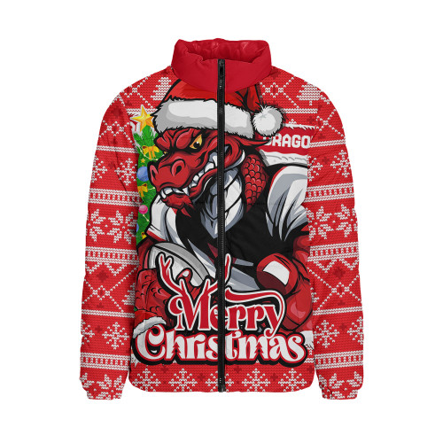 St. George Illawarra Dragons Padded Jacket Merry Christmas Game Day Knit Style Team Edition