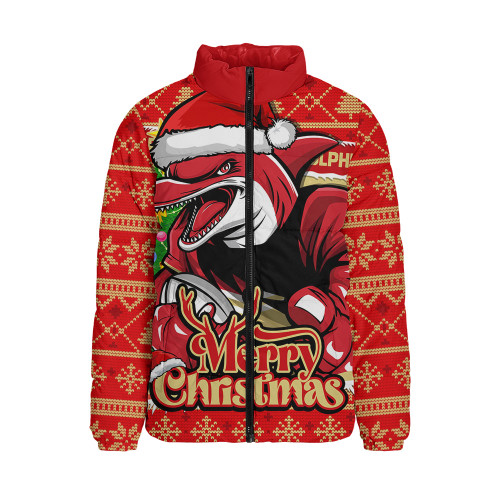 Redcliffe Dolphins Padded Jacket Merry Christmas Game Day Knit Style Team Edition