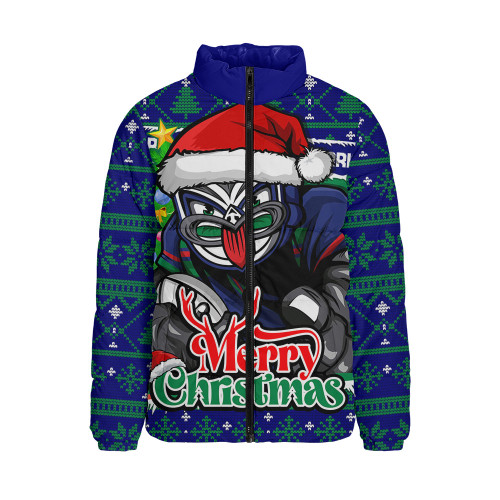 New Zealand Warriors Padded Jacket Merry Christmas Game Day Knit Style Team Edition