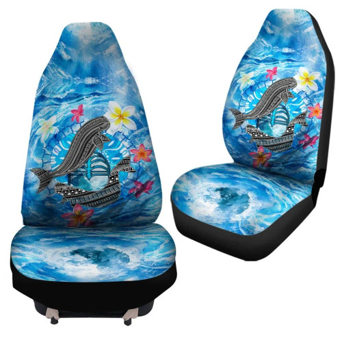 Australia Torres Strait Car Seat Covers - Sea - Dhari And Dugongs Australia Torres Strait Car Seat Covers - Sea - Dhari And Dugongs