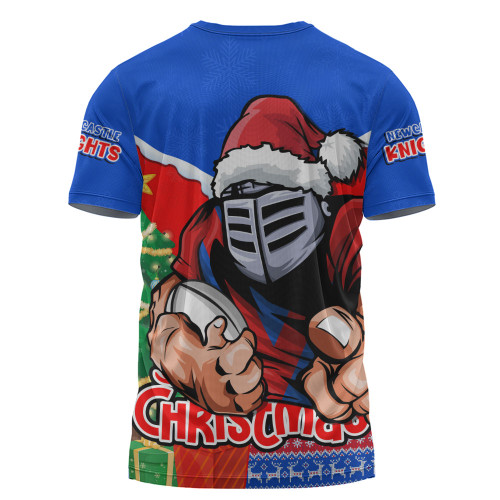 Newcastle Knights T-Shirt Santa Scoring Touchdown On Christmas Game Day Newcastle Knights T-Shirt Santa Scoring Touchdown On Christmas Game Day