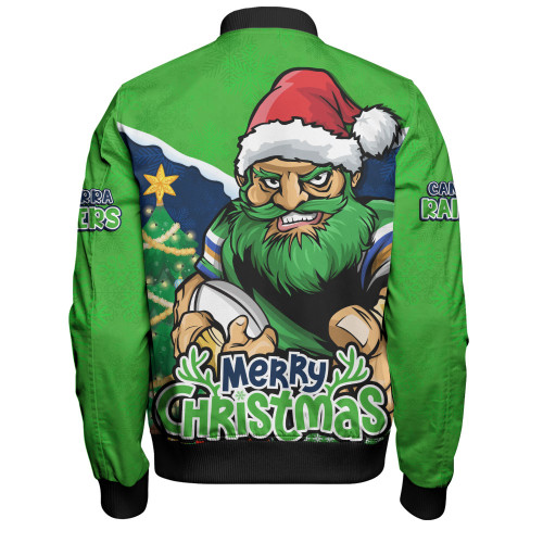 Canberra Raiders Bomber Jacket Santa Scoring Touchdown On Christmas Game Day Canberra Raiders Bomber Jacket Santa Scoring Touchdown On Christmas Game Day