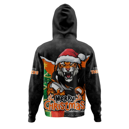 Wests Tigers Hoodie Santa Scoring Touchdown On Christmas Game Day Wests Tigers Hoodie Santa Scoring Touchdown On Christmas Game Day