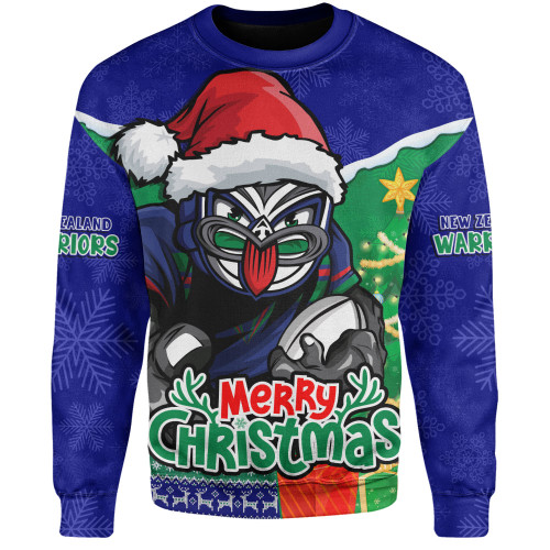 New Zealand Warriors Sweatshirt Santa Scoring Touchdown On Christmas Game Day New Zealand Warriors Sweatshirt Santa Scoring Touchdown On Christmas Game Day