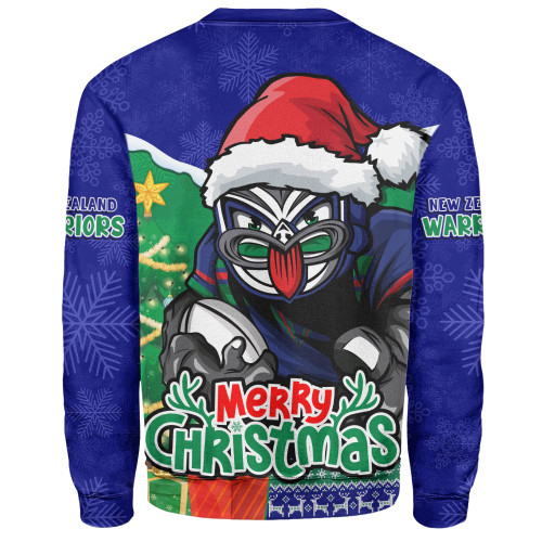 New Zealand Warriors Sweatshirt Santa Scoring Touchdown On Christmas Game Day New Zealand Warriors Sweatshirt Santa Scoring Touchdown On Christmas Game Day