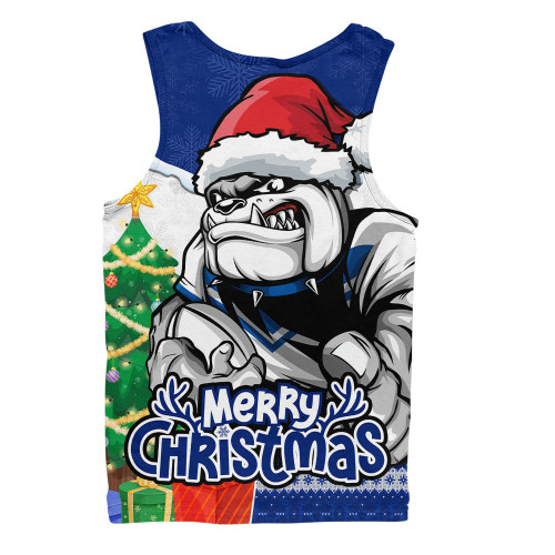 Canterbury-Bankstown Bulldogs Men Singlet Santa Scoring Touchdown On Christmas Game Day
