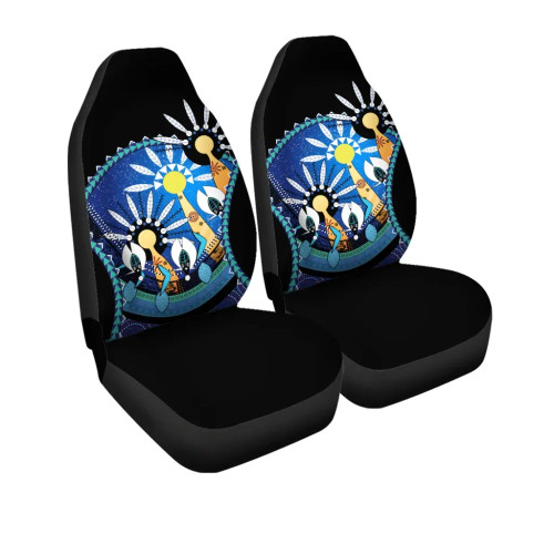 Australia Torres Strait Car Seat Covers - Dhari Mask In Plam Tree