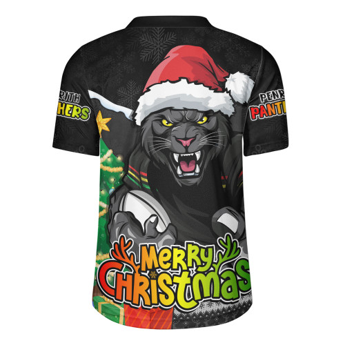 Penrith Panthers Rugby Jersey Santa Scoring Touchdown On Christmas Game Day