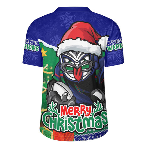 New Zealand Warriors Rugby Jersey Santa Scoring Touchdown On Christmas Game Day