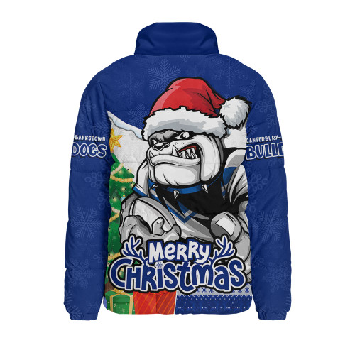 Canterbury-Bankstown Bulldogs Padded Jacket Santa Scoring Touchdown On Christmas Game Day