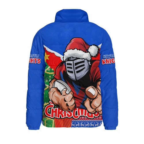 Newcastle Knights Padded Jacket Santa Scoring Touchdown On Christmas Game Day Newcastle Knights Padded Jacket Santa Scoring Touchdown On Christmas Game Day