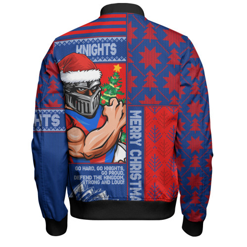 Newcastle Knights Bomber Jacket Christmas Magic Knit Style Winter Glow Newcastle Knights Bomber Jacket Christmas Magic Knit Style Winter Glow