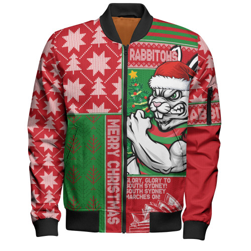 South Sydney Rabbitohs Bomber Jacket Christmas Magic Knit Style Winter Glow South Sydney Rabbitohs Bomber Jacket Christmas Magic Knit Style Winter Glow