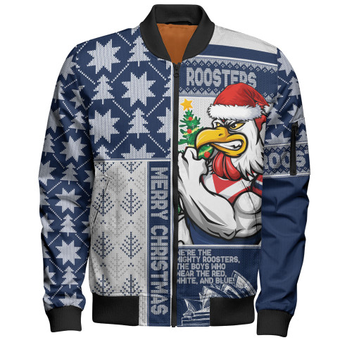Sydney Roosters Bomber Jacket Christmas Magic Knit Style Winter Glow Sydney Roosters Bomber Jacket Christmas Magic Knit Style Winter Glow