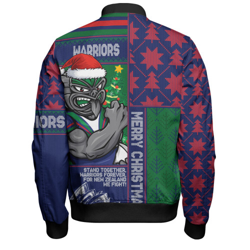 New Zealand Warriors Bomber Jacket Christmas Magic Knit Style Winter Glow New Zealand Warriors Bomber Jacket Christmas Magic Knit Style Winter Glow
