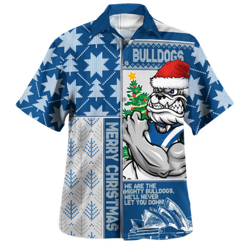 Canterbury-Bankstown Bulldogs Hawaiian Shirt Christmas Magic Knit Style Winter Glow
