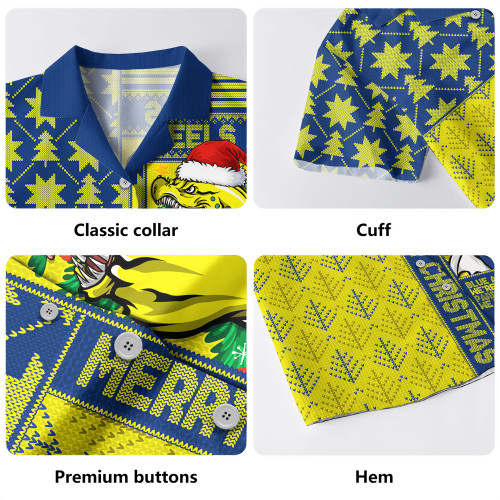 Parramatta Eels Hawaiian Shirt Christmas Magic Knit Style Winter Glow