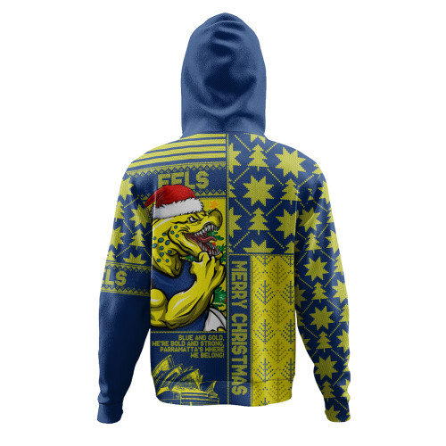 Parramatta Eels Hoodie Christmas Magic Knit Style Winter Glow
