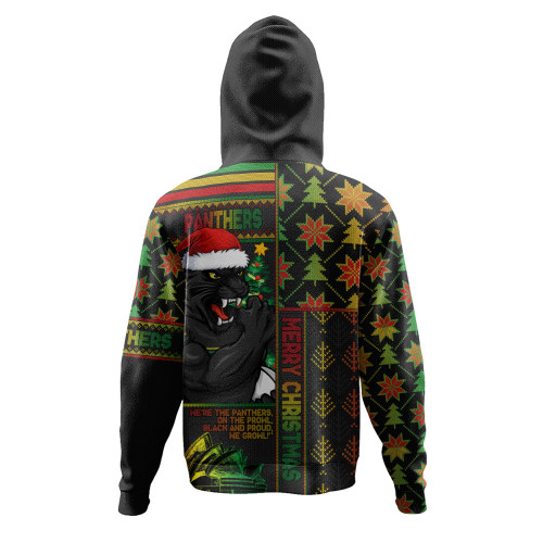 Penrith Panthers Hoodie Christmas Magic Knit Style Winter Glow Penrith Panthers Hoodie Christmas Magic Knit Style Winter Glow