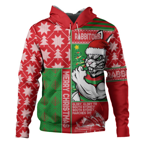 South Sydney Rabbitohs Hoodie Christmas Magic Knit Style Winter Glow South Sydney Rabbitohs Hoodie Christmas Magic Knit Style Winter Glow
